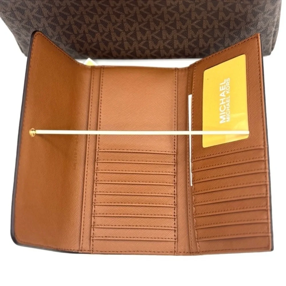 Michael Kors Trisha Medium Triple Compartment Crossbody Bag & Trifold Wallet Set